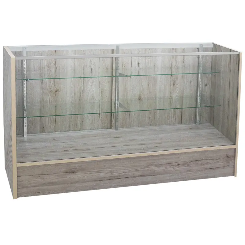 6’ Full Vision Showcase - Barnwood