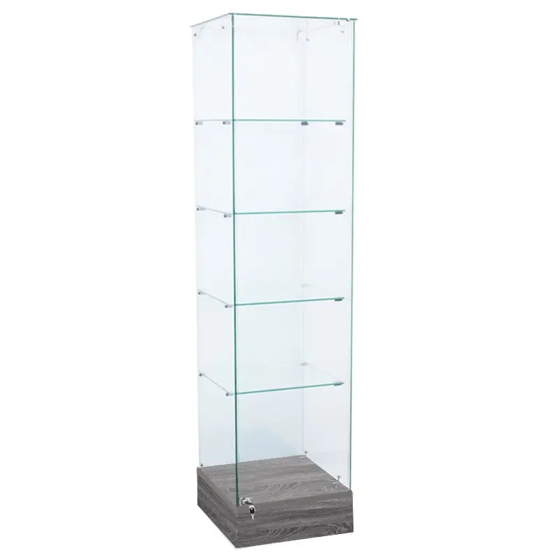 Frameless Full Vision Tower Case - Rustic Gray