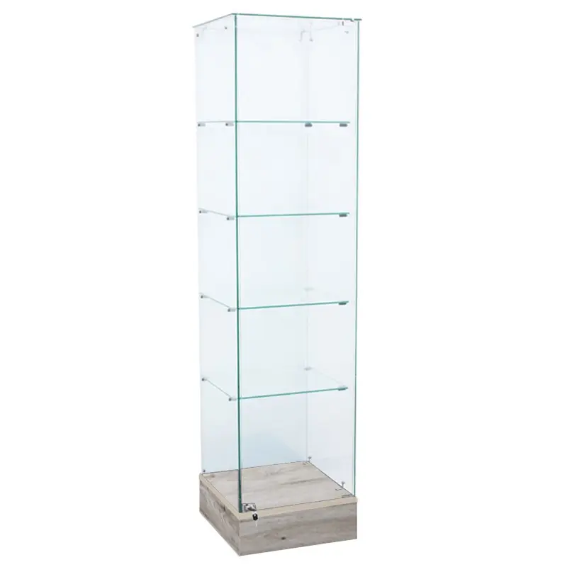 Frameless Full Vision Tower Case - Barnwood