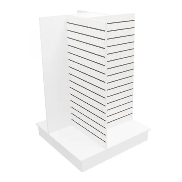 Slatwall 4-Way Display - White
