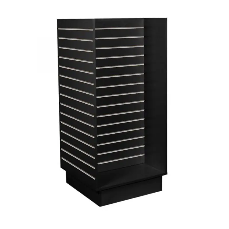 Slatwall 2ft H Unit w/ Alum Inserts - Black