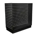 Slatwall 4ft H Unit w/ Alum Inserts - Black