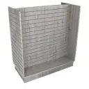 Slatwall 4ft H Unit w/ Alum Inserts - Barnwood