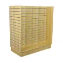 Slatwall 4ft H Unit w/ Alum Inserts - Maple