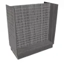 Slatwall 4ft H Unit w/ Alum Inserts - Rustic Gray