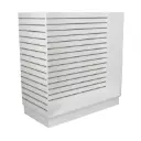 Slatwall 4ft H Unit w/ Alum Inserts - White