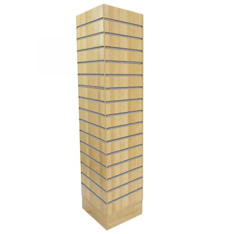 Rotating Slatwall Tower w/ Alum Inserts - Maple