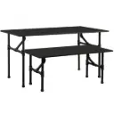 Industrial Pipeline Nesting Table Set - Black