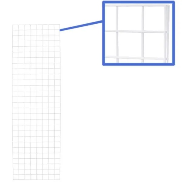 2 X 7 Grid Panel - White