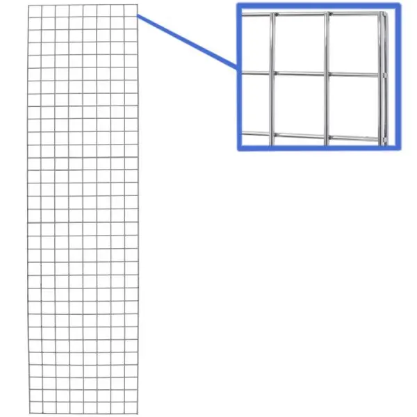 2 X 8 Grid Panel - Chrome