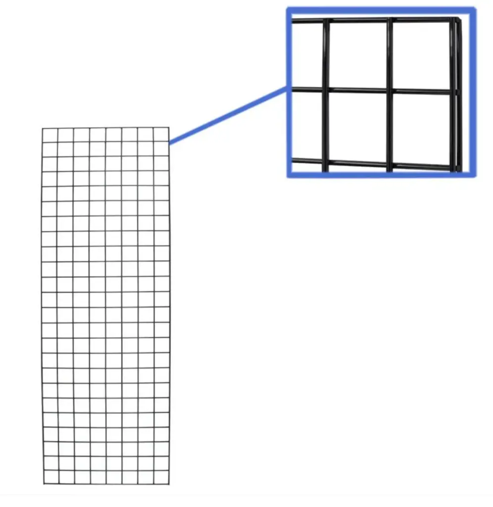 2' x 6' Grid Panel - Black