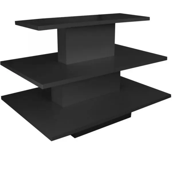 3 Tier Rectangle Display Table - Black