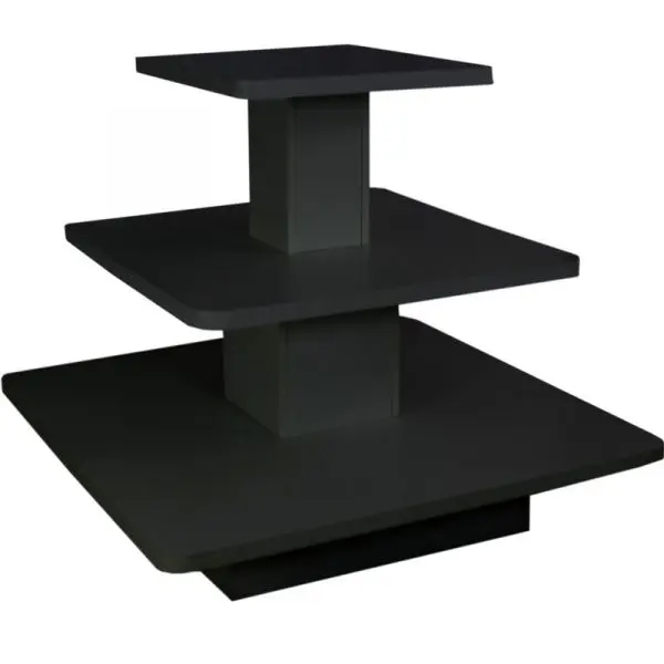 3 Tier Square Display Table - Black
