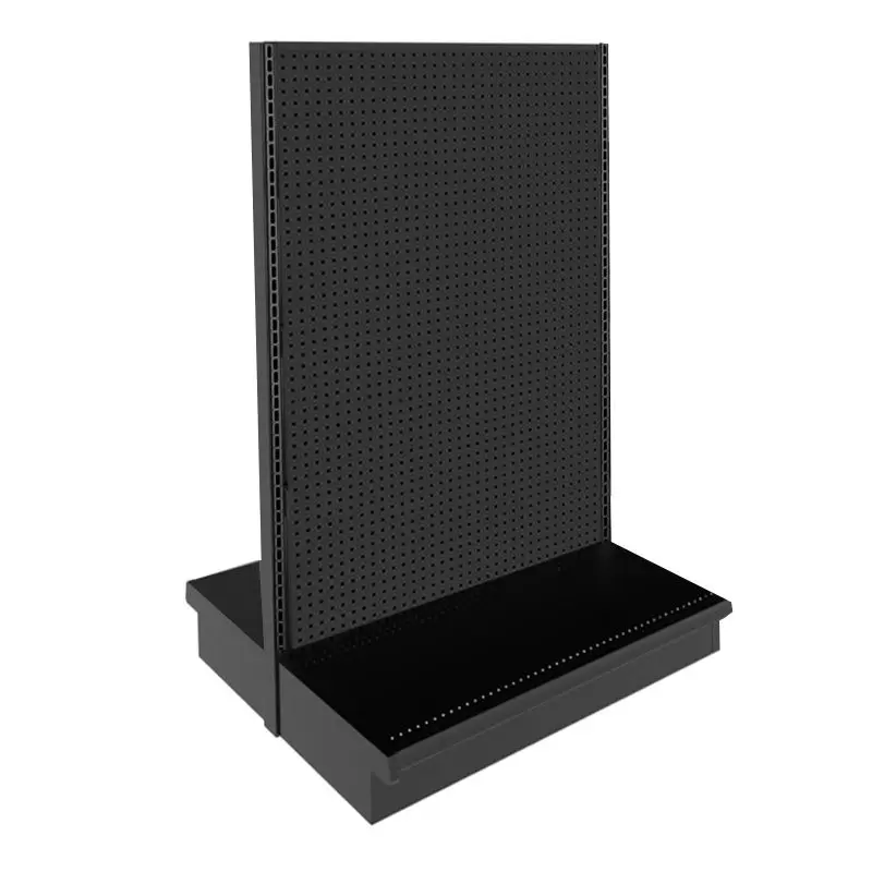 Double-Sided Gondola Island Starter 16" Base - Black