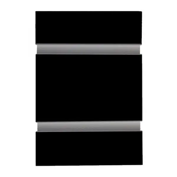 4 X 8 Slatwall Panel w/ Aluminum Insert - Black