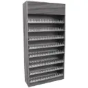 Wallcase Display w/ Acrylic Push-Back Cigarette Dispenser - Rustic Grey