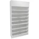 Wallcase Display w/ Acrylic Push-Back Cigarette Dispenser - White