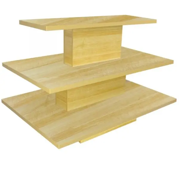 3 Tier Rectangle Display Table - Maple