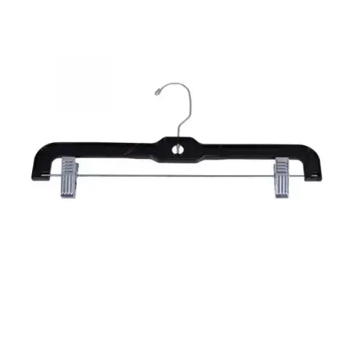 [90240BL] 14" Plastic Skirt/Pant Hanger - Black