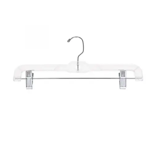 [90240CL] 14" Plastic Skirt/Pant Hanger - Clear