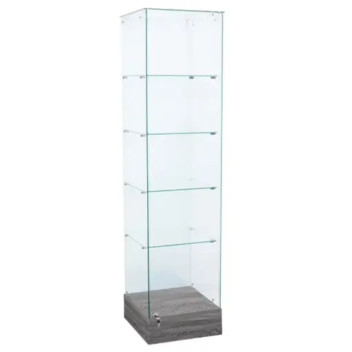 [SAGW1818RG] Frameless Full Vision Tower Case - Rustic Gray
