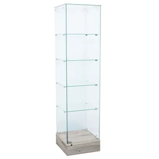 [SAGW1818BW] Frameless Full Vision Tower Case - Barnwood