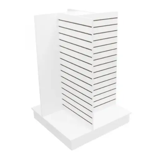 [SWD4CW] Slatwall 4-Way Display - White