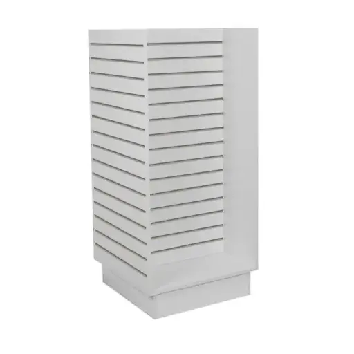 [SWDH2W-AL] Slatwall 2ft H Unit w/ Alum Inserts - White