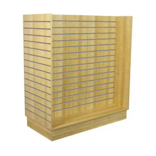 [SWDH4M-AL] Slatwall 4ft H Unit w/ Alum Inserts - Maple
