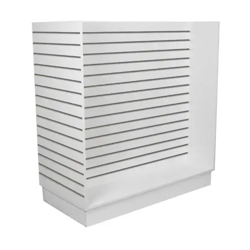 [SWDH4W-AL] Slatwall 4ft H Unit w/ Alum Inserts - White