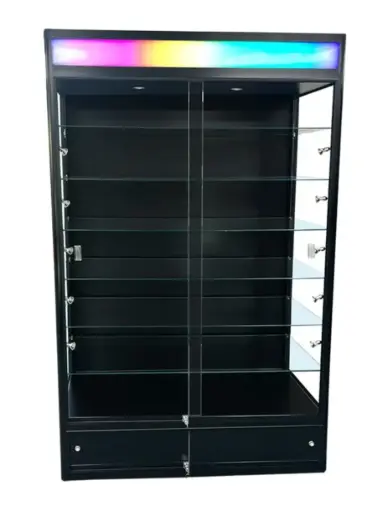 [SGWCX-RGB-KD] 78 Radius Edge Wallcase w/ Top RGB Chasing Lights - KD