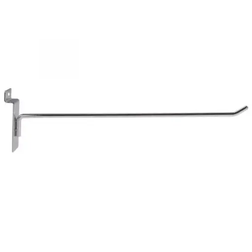 [24012CH] 12" Slatwall Hook - Chrome