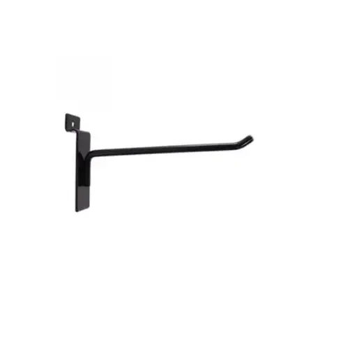 [24006BL] 6" Slatwall Hook - Black