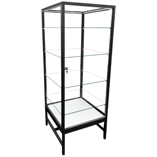 [LGTB] Luxury Glass Tower w/ Locks & LED Lights - Black