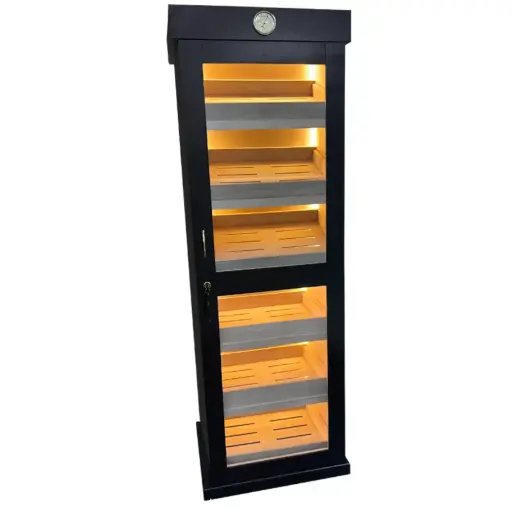 [SDCH-B] Single Door Cigar Cabinet Humidor - Black