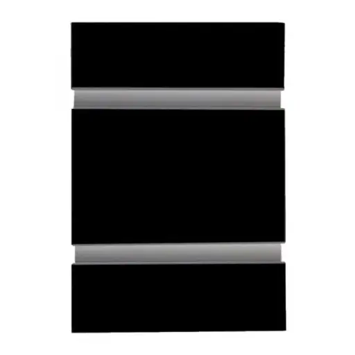 [SW48BLACK-AL] 4 X 8 Slatwall Panel w/ Aluminum Insert - Black