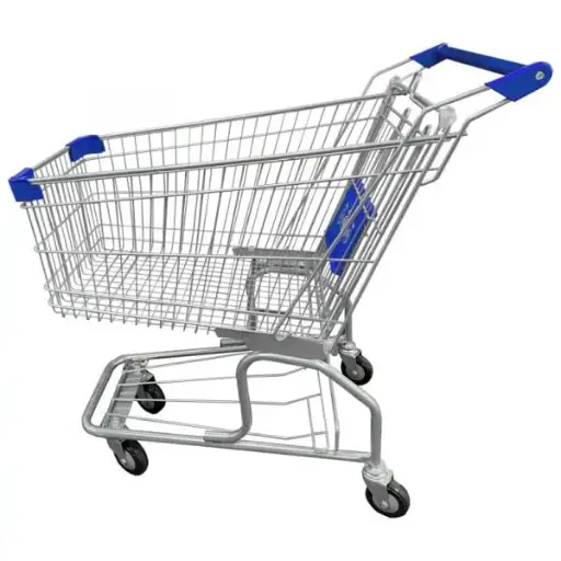 [S-CART-B] Small Shopping Cart - Blue Handle