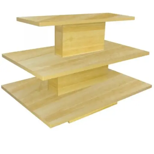 [3TS6042M] 3 Tier Rectangle Display Table - Maple